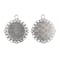 John Bead 27mm Antique Silver Round Pendant Frames, 3ct.